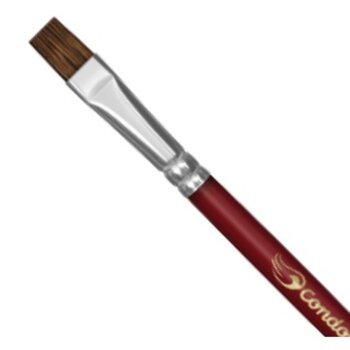 Pincel Condor 484 cabo vermelho chato