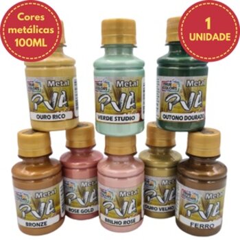 Tinta PVA Metálica True Colors 100ml