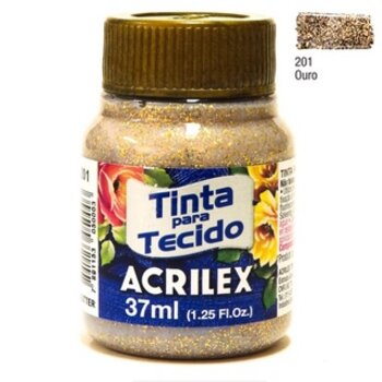 Tinta Tecido Glitter 37ml - Escolha a Cor - Acrilex