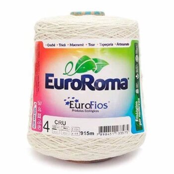 Barbante EuroRoma Cru 4/6/8 Fio para Crochê