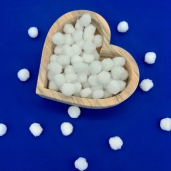 Kit Pompom Pelucia 20mm - Branco - 10 unidades