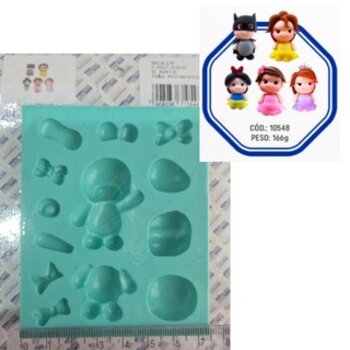 Molde de Silicone forma para biscuit Bichinhos Universal Polycol