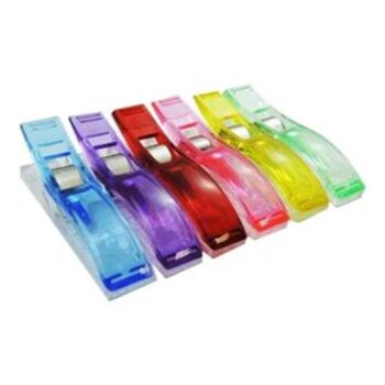 Pregador colorido para Patchwork Costura e Quilting - Clips Grande c/ 10 un