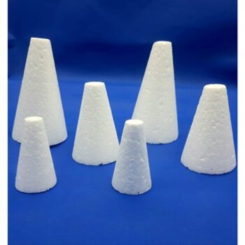 Cone em Isopor Maciço - 1 Unidade - Artesanato