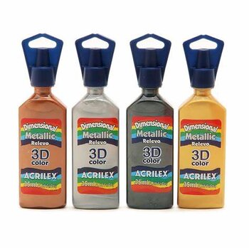 Dimensional 3D Metallic Acrilex