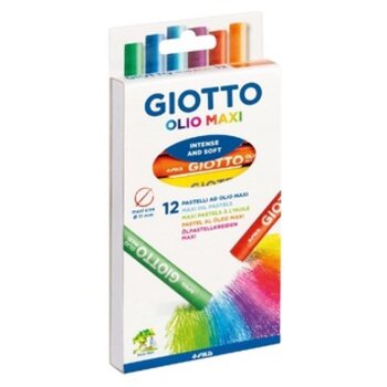 Giz Pastel Oleoso Olio Max Giotto - 12 cores