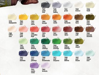 Kit 3 unidades Tinta PVA Metálica True Colors 100ml