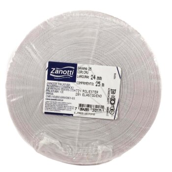 ELASTICO ROLO ZANOTTI ( 24mm) 25m SAVANA (BRANCO)