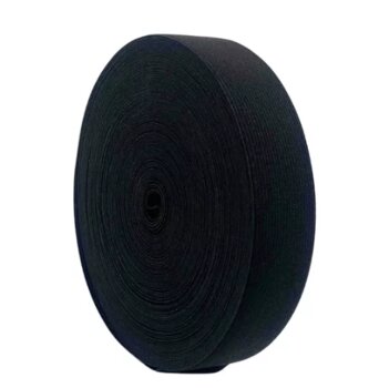 ELASTICO ROLO ZANOTTI (34mm) 25m JARAGUA (PRETO)