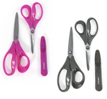KIT DE TESOURAS 3 PEÇAS CIRCULO COM GLITTER