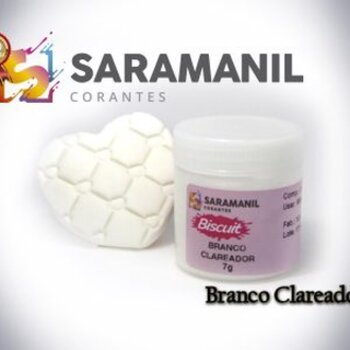 Corante Clareador em pó para massa Biscuit Branco Saramanil 7g