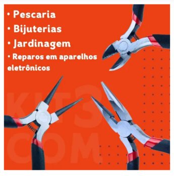 Kit de 3 Alicates Para Bijuterias E Artesanatos