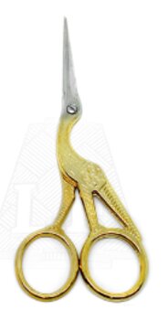 TESOURA PÁSSARO 4,5   11,5cm DOURADA