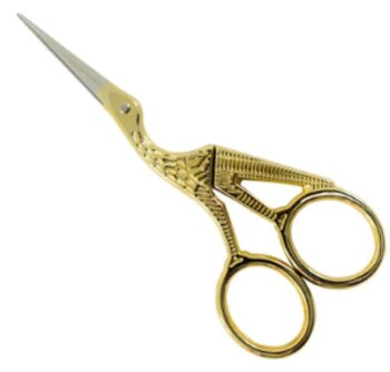 TESOURA PÁSSARO 4,5   11,5cm DOURADA