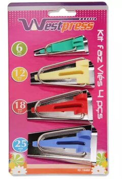 Kit Aparelho Faz Viés Manual Com 4 Tamanhos