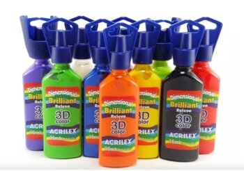 Tinta Dimensional Relevo 3D Brilliant 35ml Acrilex