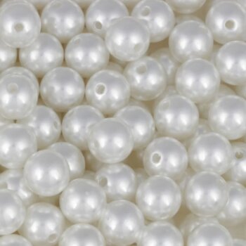 Perolas Inteiras ABS com Furo 20gr  Cores Branca e Pérola