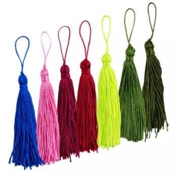 Pingente Tassel de Seda 80mm Com 2 ou 4 Unidades