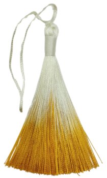 Pingente Tassel Seda Bicolor 1 Unidade 80mm