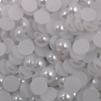 Meia Pérola ABS 500gr  Cores Branca ou Pérola