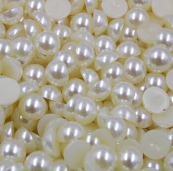 Meia Pérola ABS 500gr  Cores Branca ou Pérola