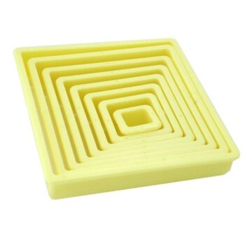 Cortador Quadrado para biscuit pasta americana 8 pçs Blue Star