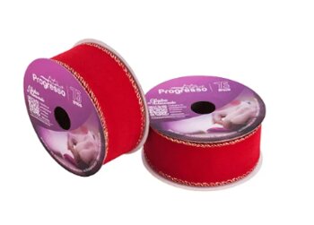 Fitas de Natal Aramadas 38mm x 10m e 25mm x 10 Progresso