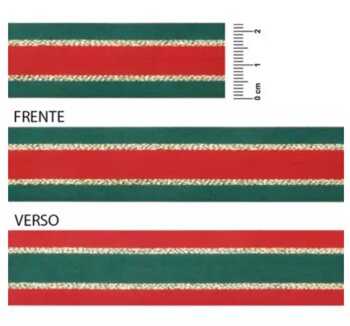 Fita Listrada de Natal 36mm x 10m ou 30mm x 10m ou 15mm x 10m