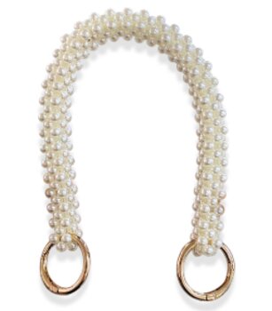 Alça de Bolsa Pérolas com Argola Articulada 30x1,5cm