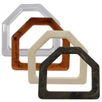 Alça Acrílica Trapézio 13,40cm  x11,80cm
