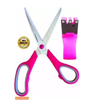 Kit Tesoura Multi Uso 8,5 Com Amolador 21,6cm