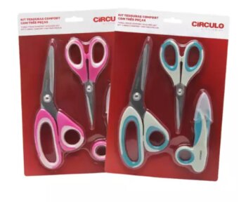 Kit Comfort Com 3 Tesouras Circulo