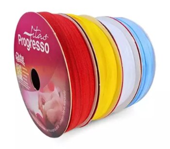 Fita Voal com Cetim 7mm - N1 - 10m