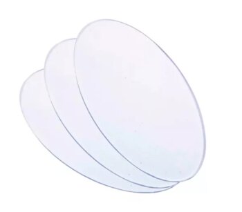 Base  Acrílica  Oval  10 x 6cm Com 5 Unidades
