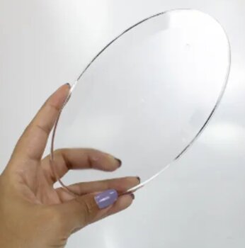 Base Acrílica Oval 18 x 10 Com 2 Unidades