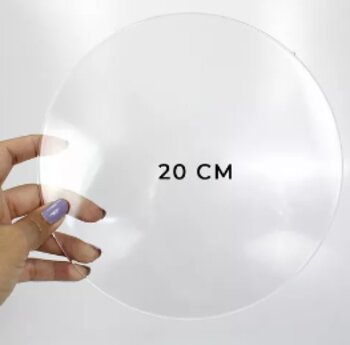 Base Acrílica Redonda 20cm Com 1 Unidade