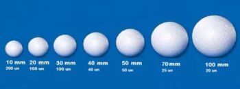 Bolas de Isopor Avulsas / Vários Tamanhos