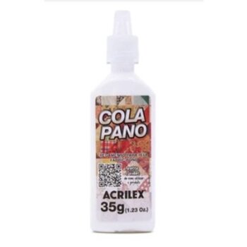 Cola Pano Acrilex 35g ou 100g com bico aplicador -Material Artesanato - Para Colar Tecido