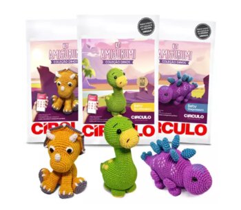 Kit Amigurumi Coleção Dinos Circulo