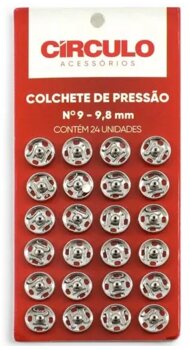 Colchete De Pressão Circulo Vários Tamanhos