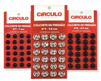 Colchete De Pressão Circulo Vários Tamanhos