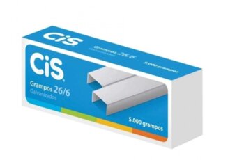 Grampo Para Grampeador Cis 26/6 Com 5.000 Unidades
