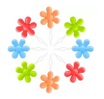 Passador Colocador Linha Em Agulha Costura Flor Coloridos