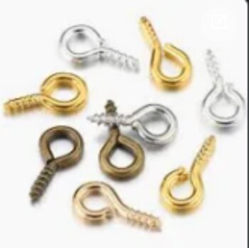 Mini Pitão 4mm x 8mm e 5mm x 10mm Prata e Dourado