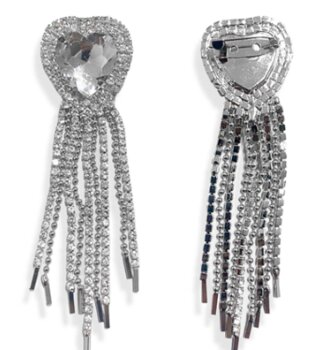 Broche Com Strass 55mm x 60mm ou 10cm x 3cm