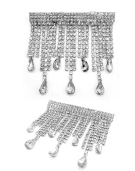 Broche Com Strass 55mm x 60mm ou 10cm x 3cm