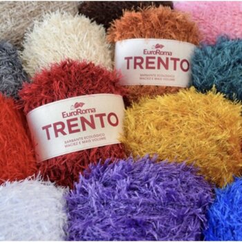 Barbante Euroroma Trento 200g (linha de pêlinhos para crochê)