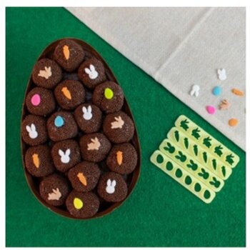 Kit Réguas Miniaturas Páscoa 4 pçs biscuit pasta amaericana Cortador Blue Star