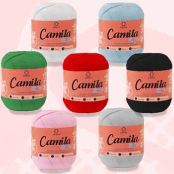 Linha Camila Fashion 500metros Fio Para Crochê