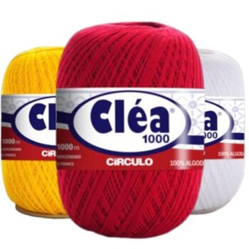 Linha Cléa 1000m Círculo Crochê 100% algodão